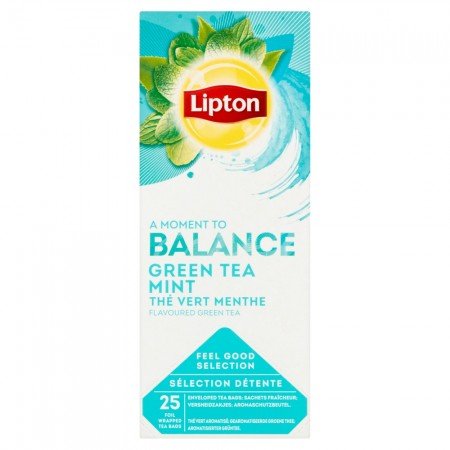 Lipton Green Tea Mint Чай зелений з м'ятою 25 пакетиків в сашетах -