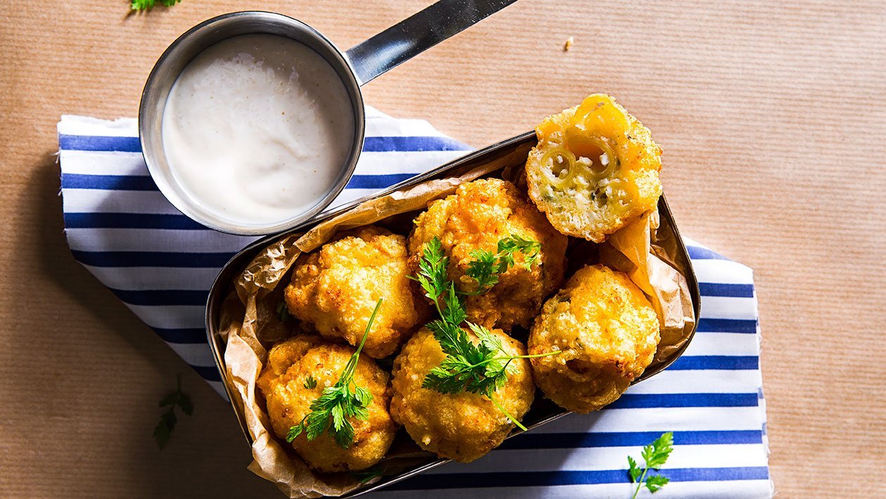 Cestoviny a syrové krokety Cestoviny a syrové krokety