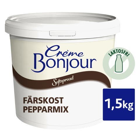 Crème Bonjour Softspread Pepparmix 1 x 1,5 kg - Crème Bonjour Softspread Pepparmix 1 x 1,5 kg -