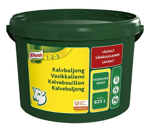 Knorr Kalvbuljong, lågsalt, pulver 1 x 5 kg - Knorr Kalvbuljong, lågsalt, pulver 1 x 5 kg -