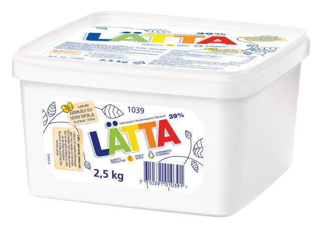 LÄTTA Lättmargarin, storbytta 1 x 2,5 kg - LÄTTA Lättmargarin, storbytta 1 x 2,5 kg -