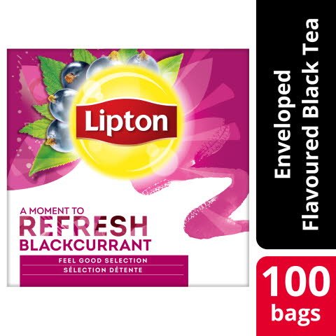 Lipton Blackcurrant Tea 12 x 100 påsar -