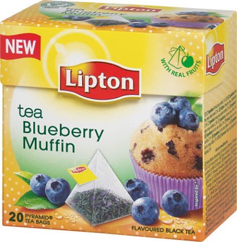 Lipton Blueberry Muffin Tea, pyramid (utan kuvert) 12 x 20 påsar -