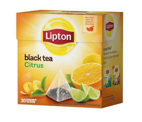 Lipton Citrus Tea, pyramid (utan kuvert) 12 x 20 påsar -