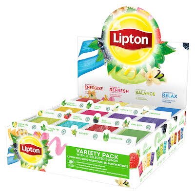Lipton Classic Displaykartong Te 180 påsar -
