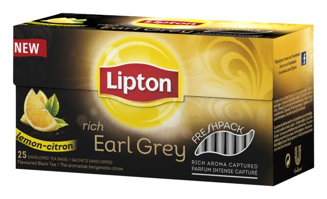 Lipton Rich Earl Grey Lemon 12 x 25 påsar -