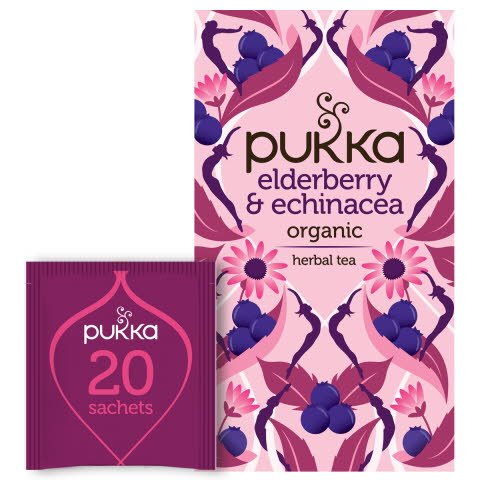 Pukka Fruktte Elderberry & Echinacea EKO 4 x 20 p -
