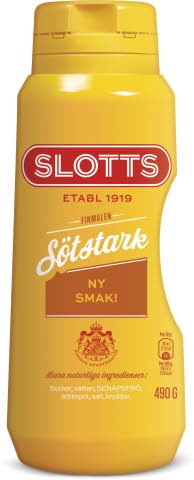 SLOTTS Sötstark Senap Original flaska 12 x 490 g - SLOTTS Sötstark Senap Original flaska 12 x 490 g -