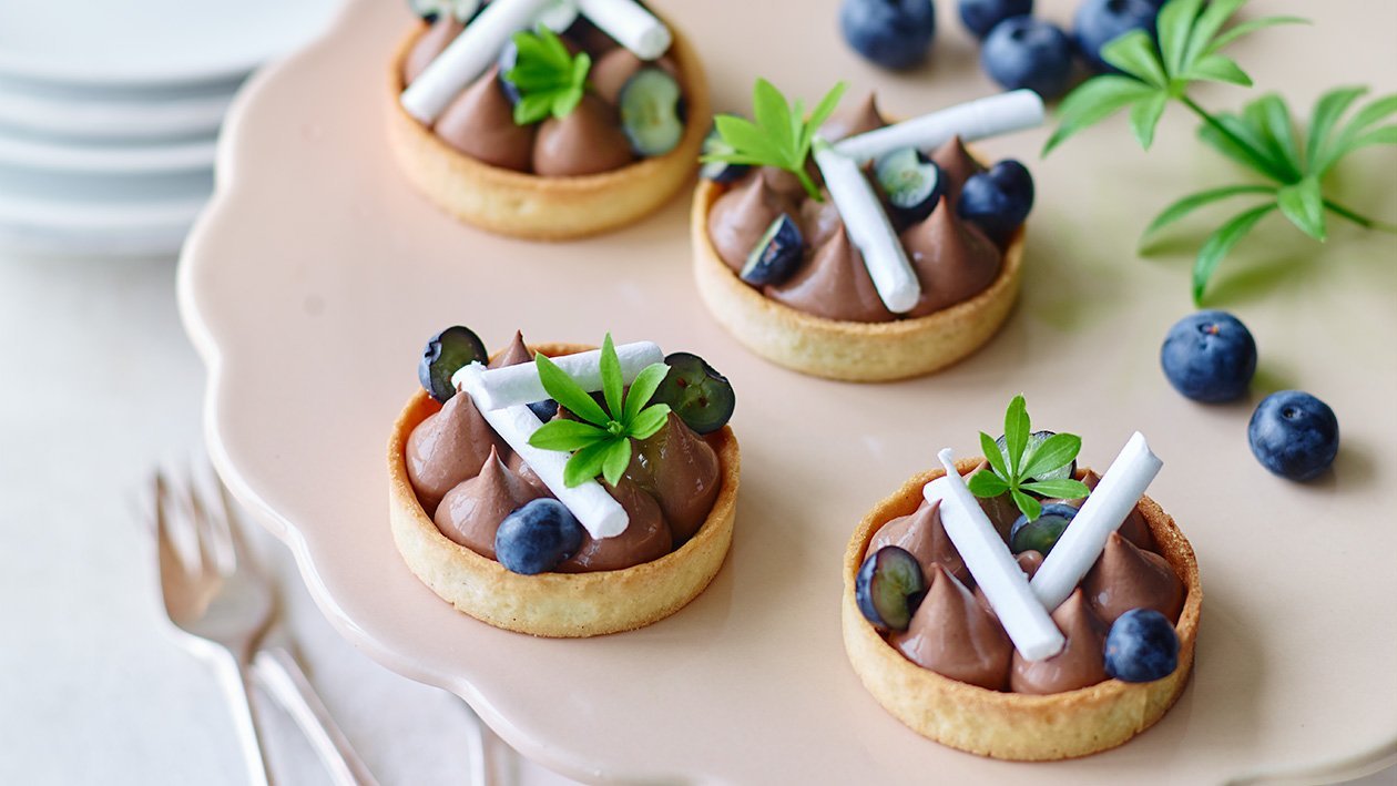 Blåbär & mjölkchoklad tartelett Blåbär & mjölkchoklad tartelett