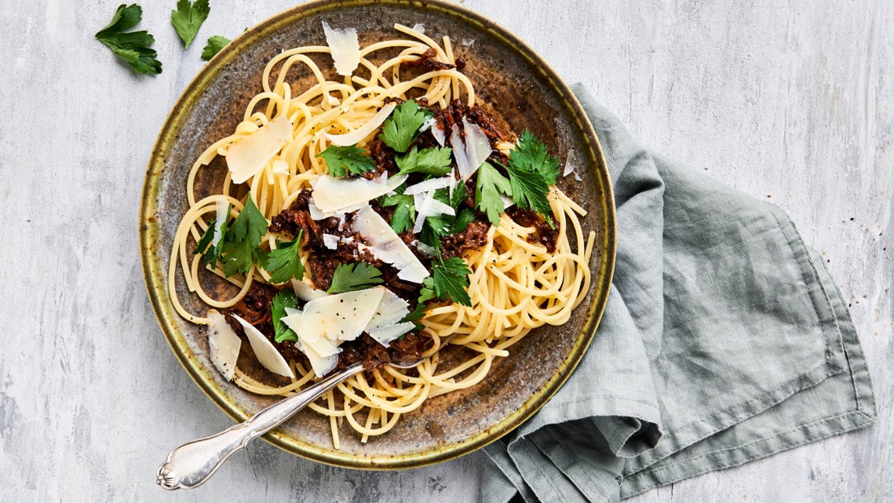 Bolognaise á la vegetariana Bolognaise á la vegetariana