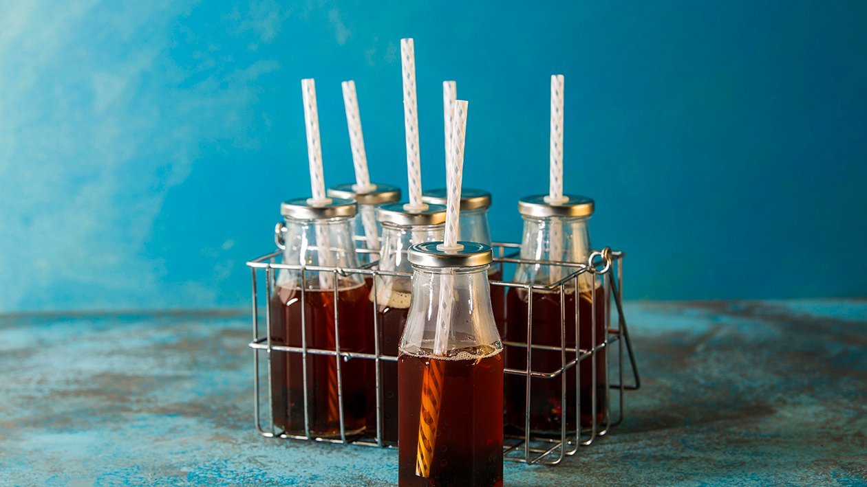 Fresh Brewed Peach Iced Tea med veggiejuice Fresh Brewed Peach Iced Tea med veggiejuice