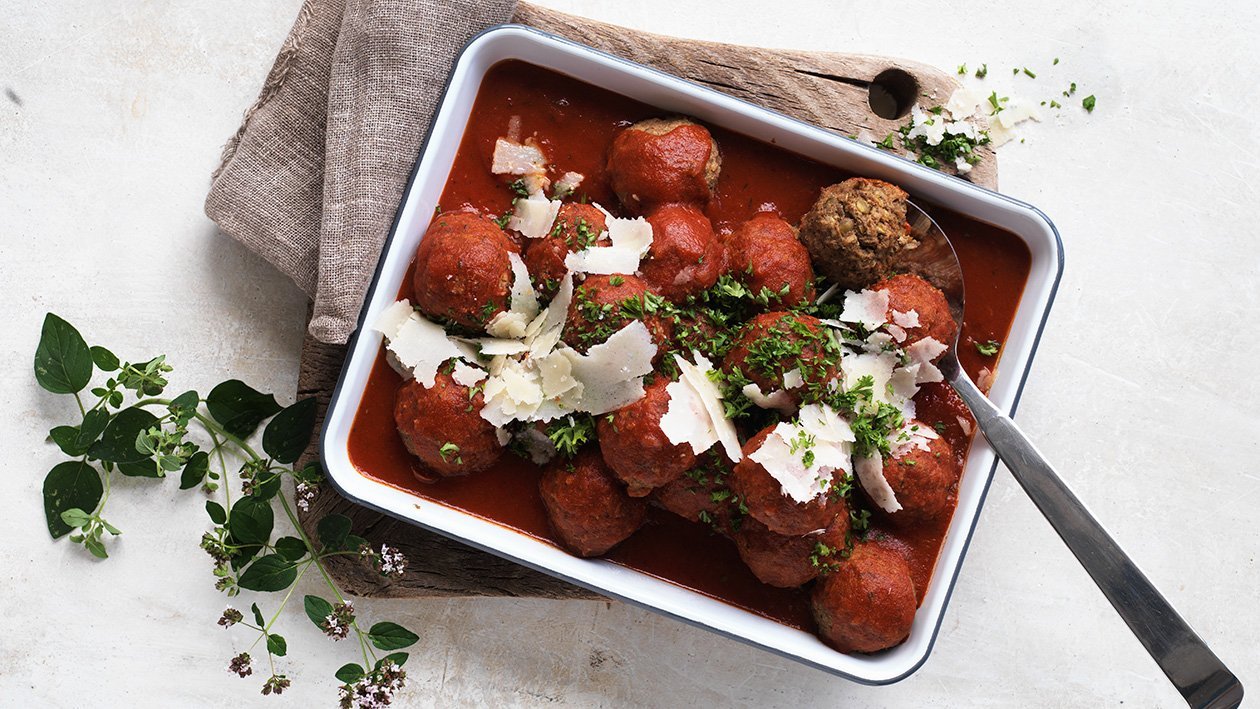 Frikadeller i tomatsås - klimatsmart mat Frikadeller i tomatsås - klimatsmart mat