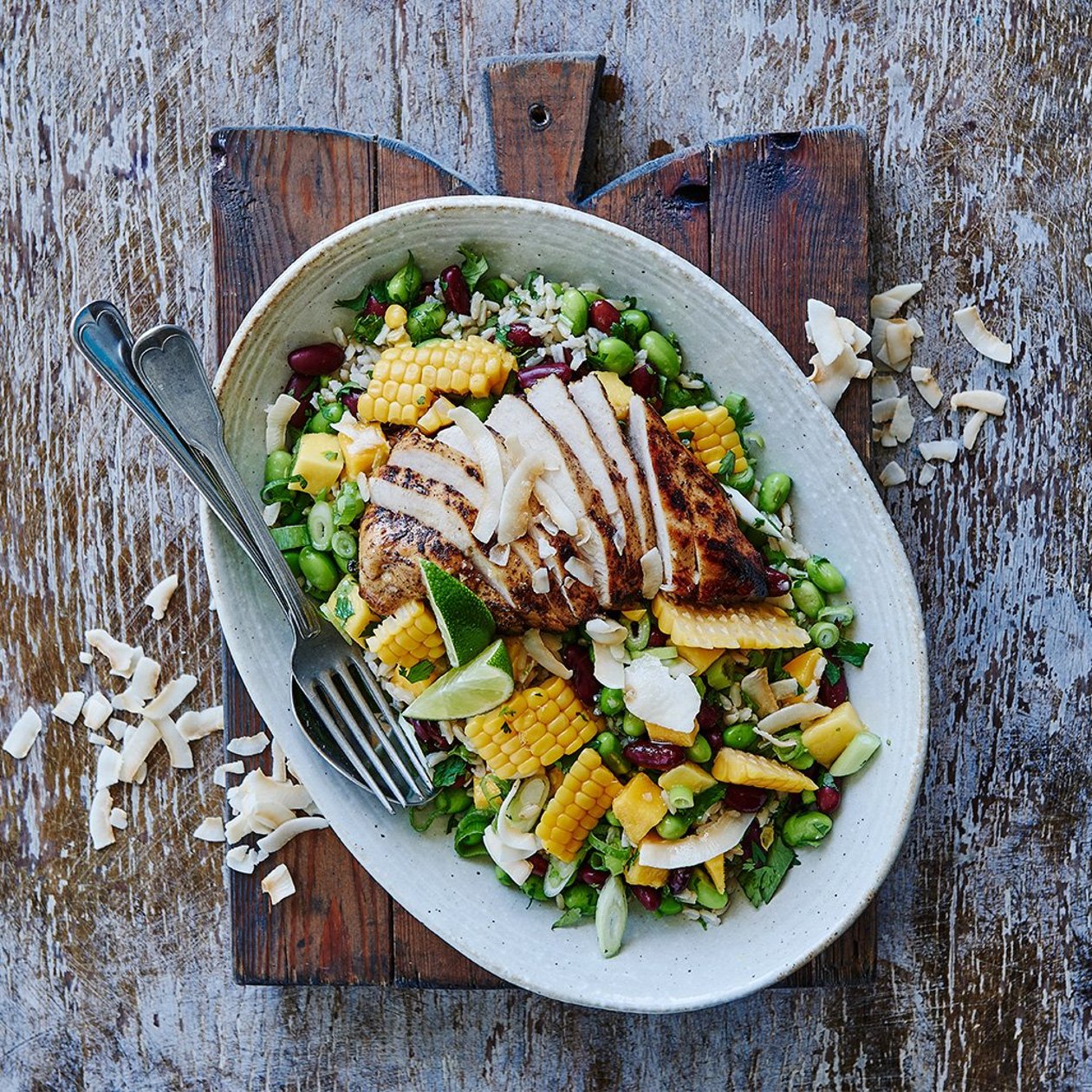 Karibisk ris sallad Karibisk ris sallad