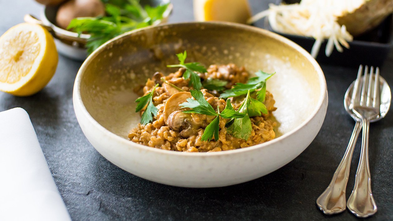 Nordisk risotto på svamp och kamutvete Nordisk risotto på svamp och kamutvete