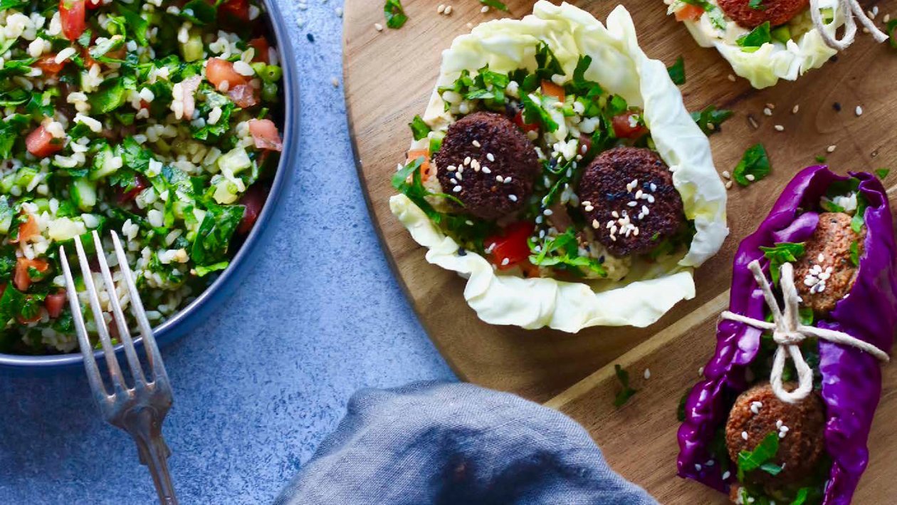 Rödbetsfalafel sallad Rödbetsfalafel sallad
