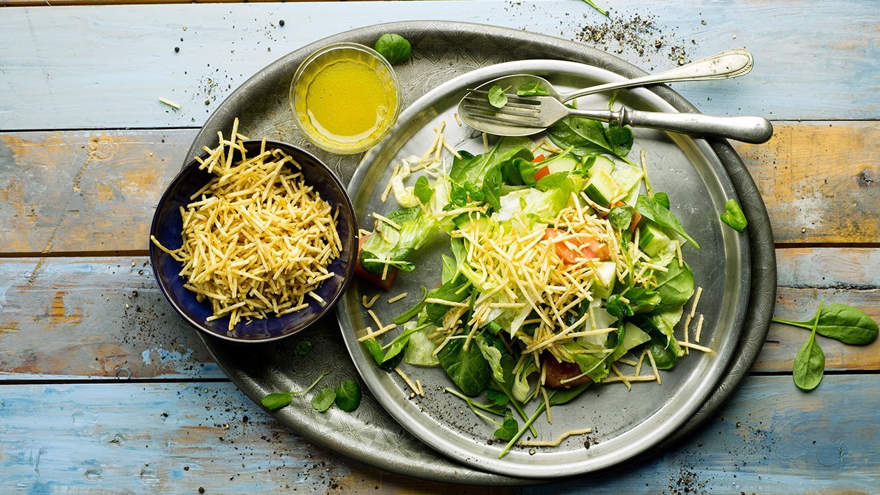 Salpicão - Grönsallad med krispig potatis Salpicão - Grönsallad med krispig potatis