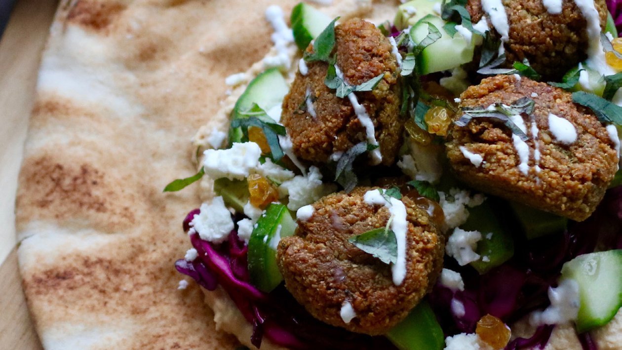 Wraps med falafel Wraps med falafel