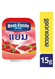 แยมสตรอเบอร์รี่ ตราเบสท์ฟู้ดส์ 15 ก - แยมสตรอเบอร์รี่ ตราเบสท์ฟู้ดส์ 15 ก -