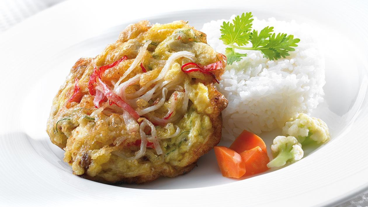 ไข่ฟูต้มยำราดข้าว ไข่ฟูต้มยำราดข้าว