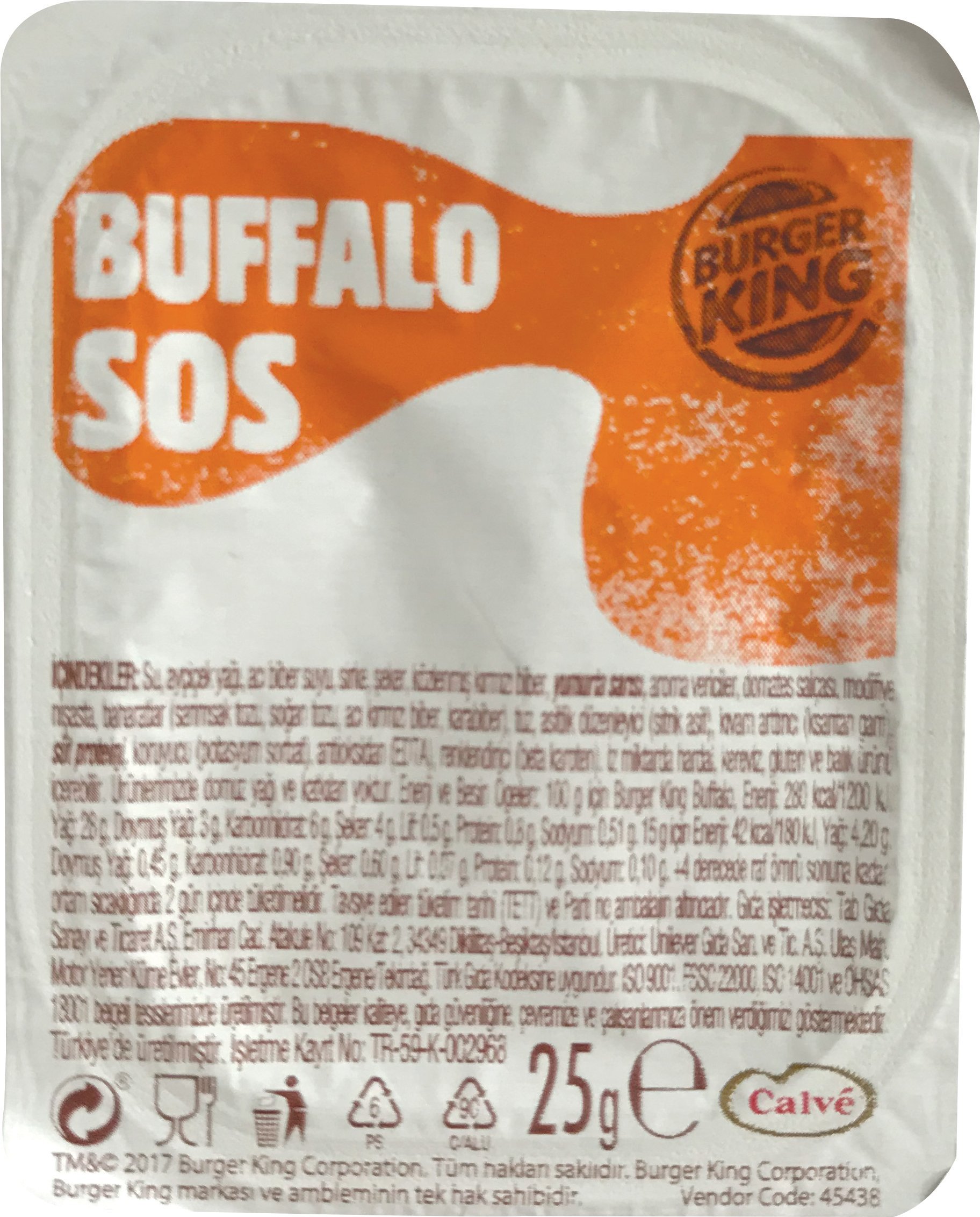 Burger King Buffalo Sos 25 Gr -