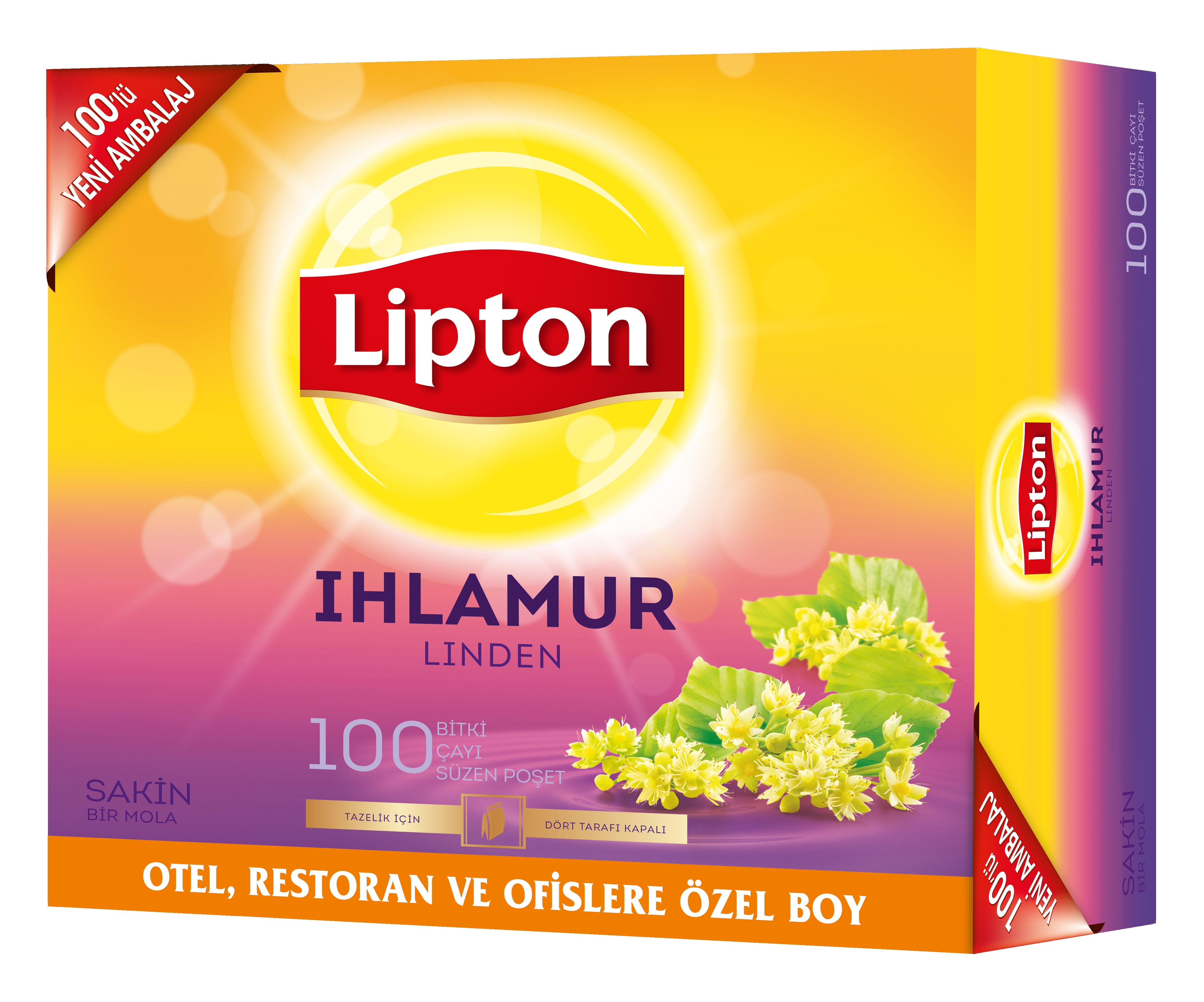Lipton Ihlamur Bardak Poşet Çay 100'lü -