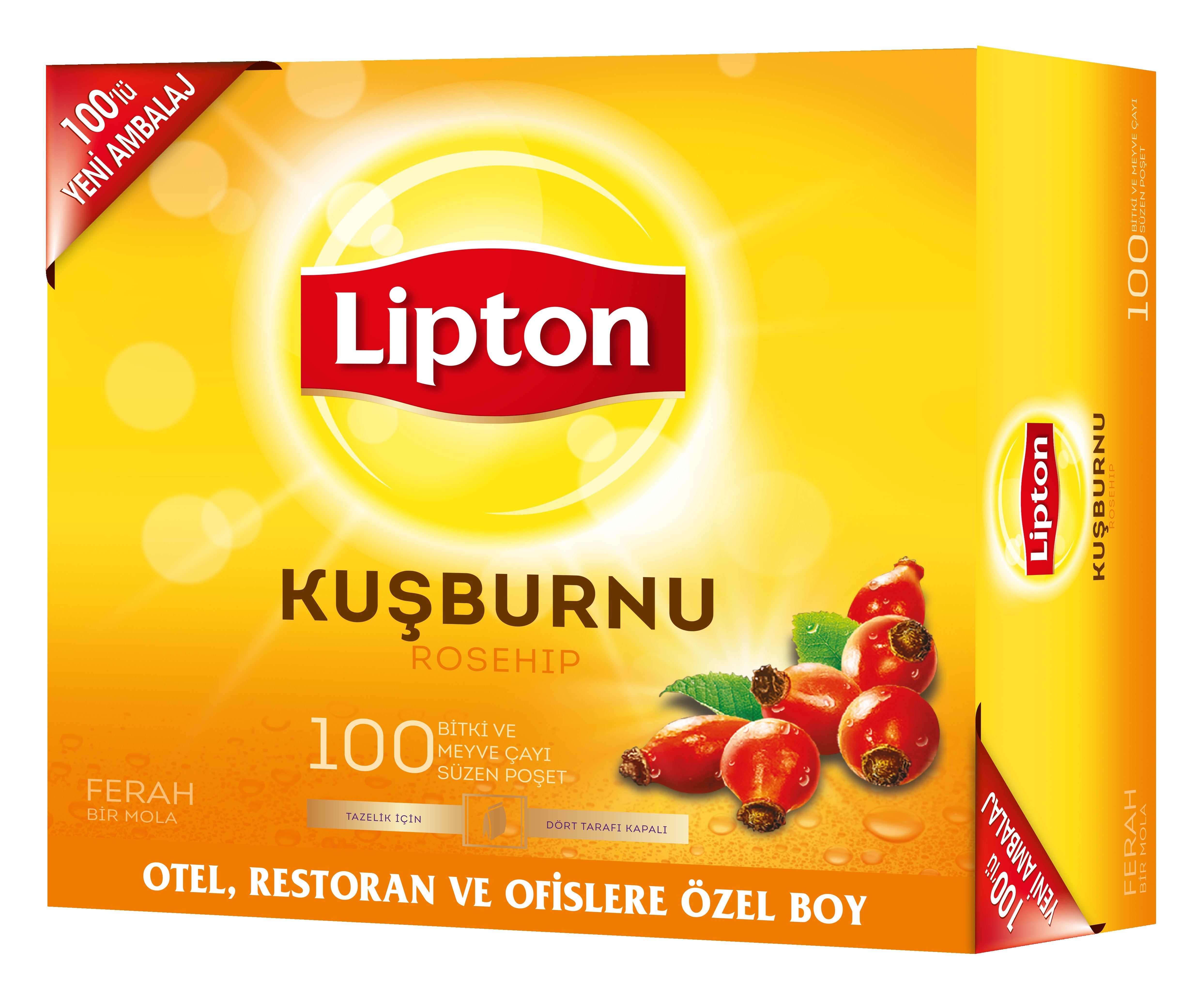 Lipton Kuşburnu Bardak Poşet Çay 100'lü -