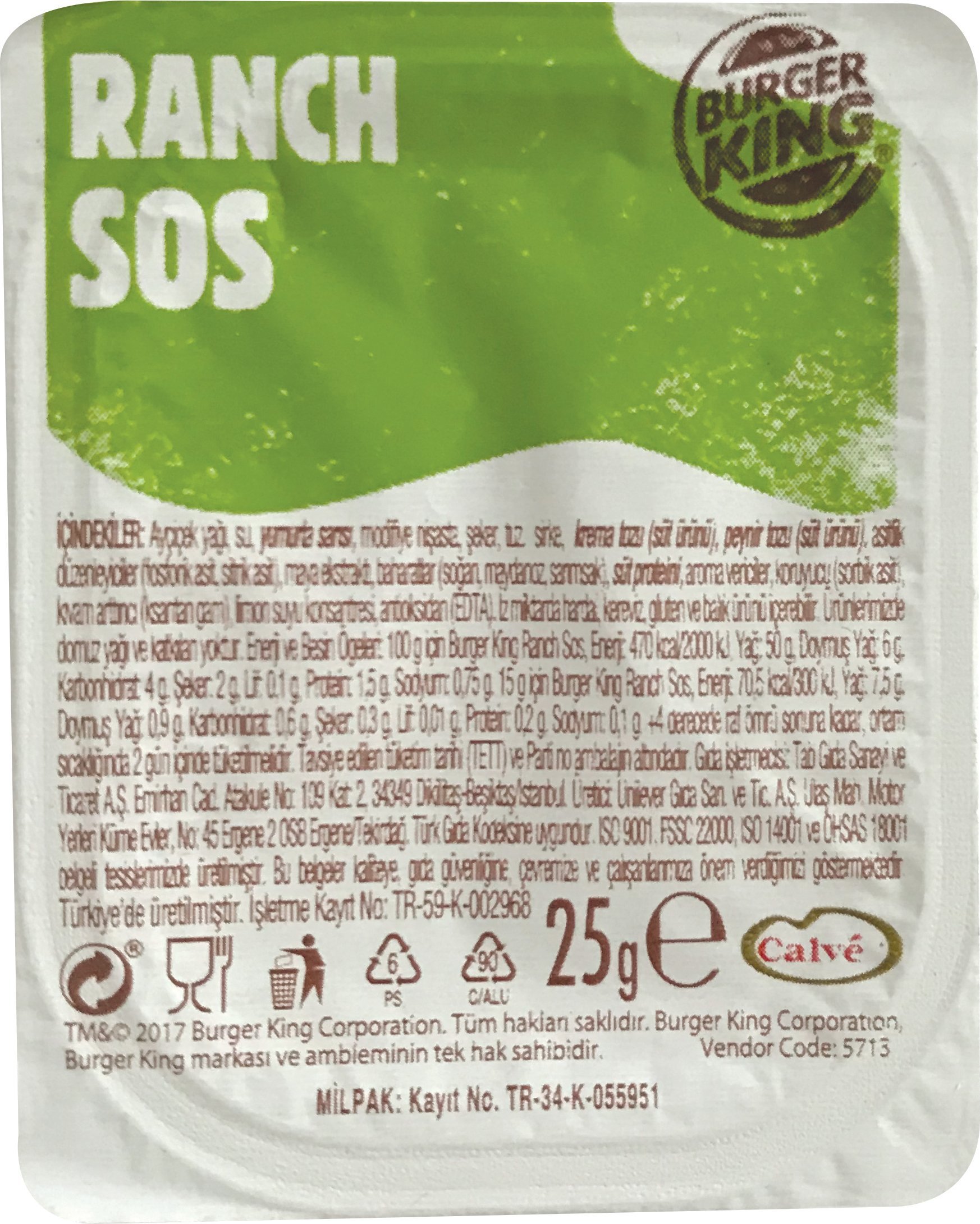 Ranch Sos 120x25 G -