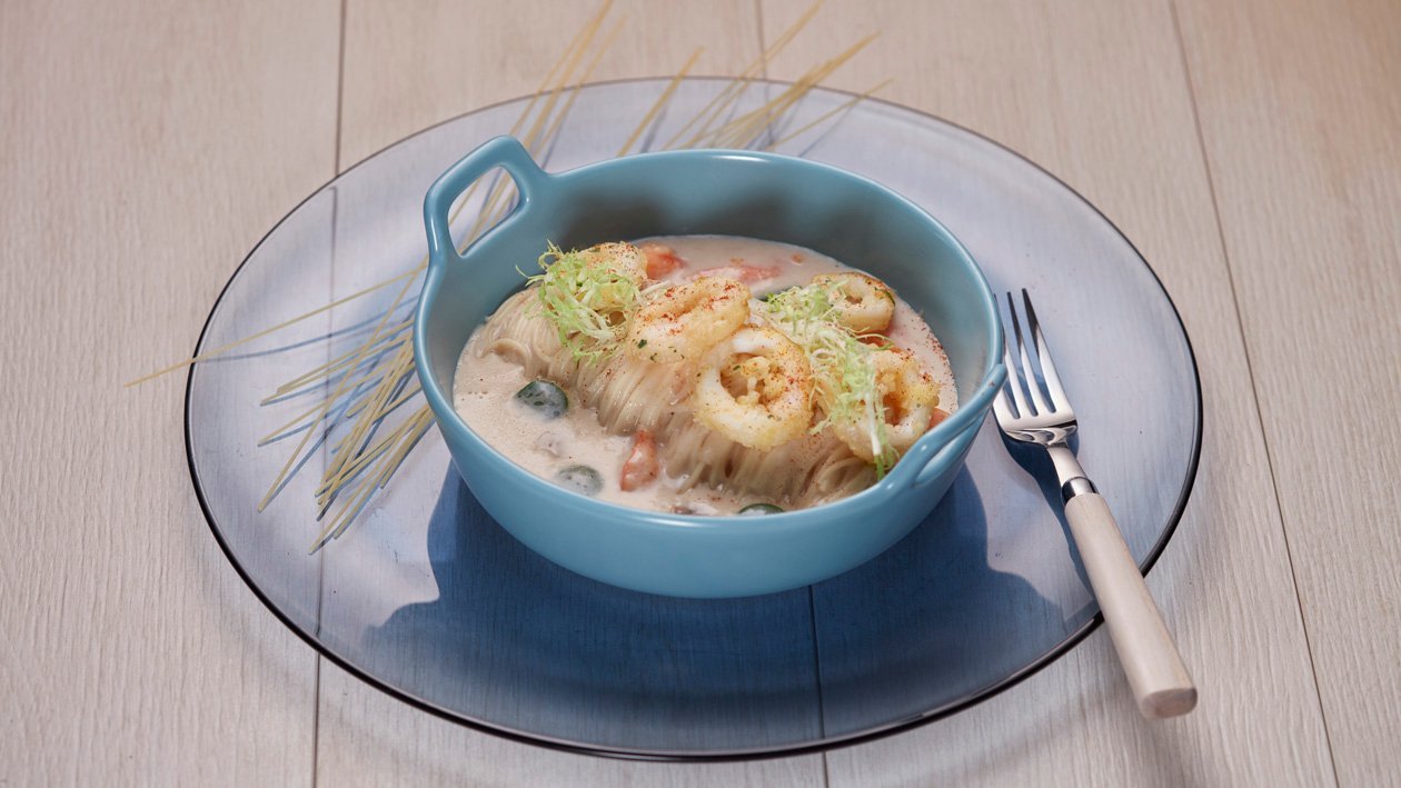 榛子海鮮湯天使麵配炸魷魚圈 – 食譜詳情 榛子海鮮湯天使麵配炸魷魚圈 – 食譜詳情