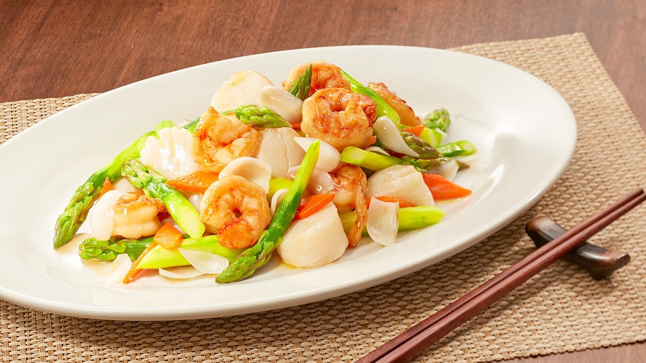 蘆荀百合炒雙鮮 – 食譜詳情 蘆荀百合炒雙鮮 – 食譜詳情