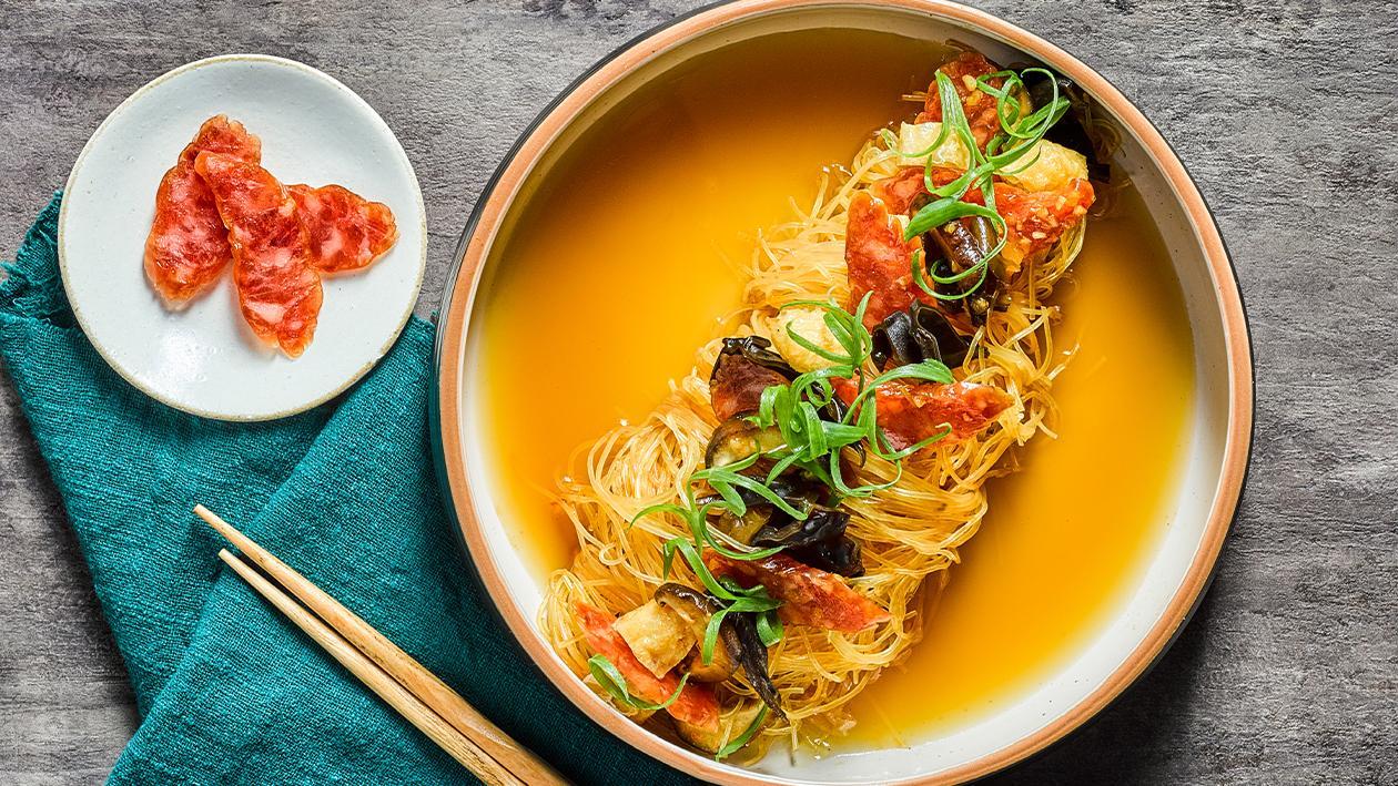 鲜菇鸡汤冬粉 鲜菇鸡汤冬粉