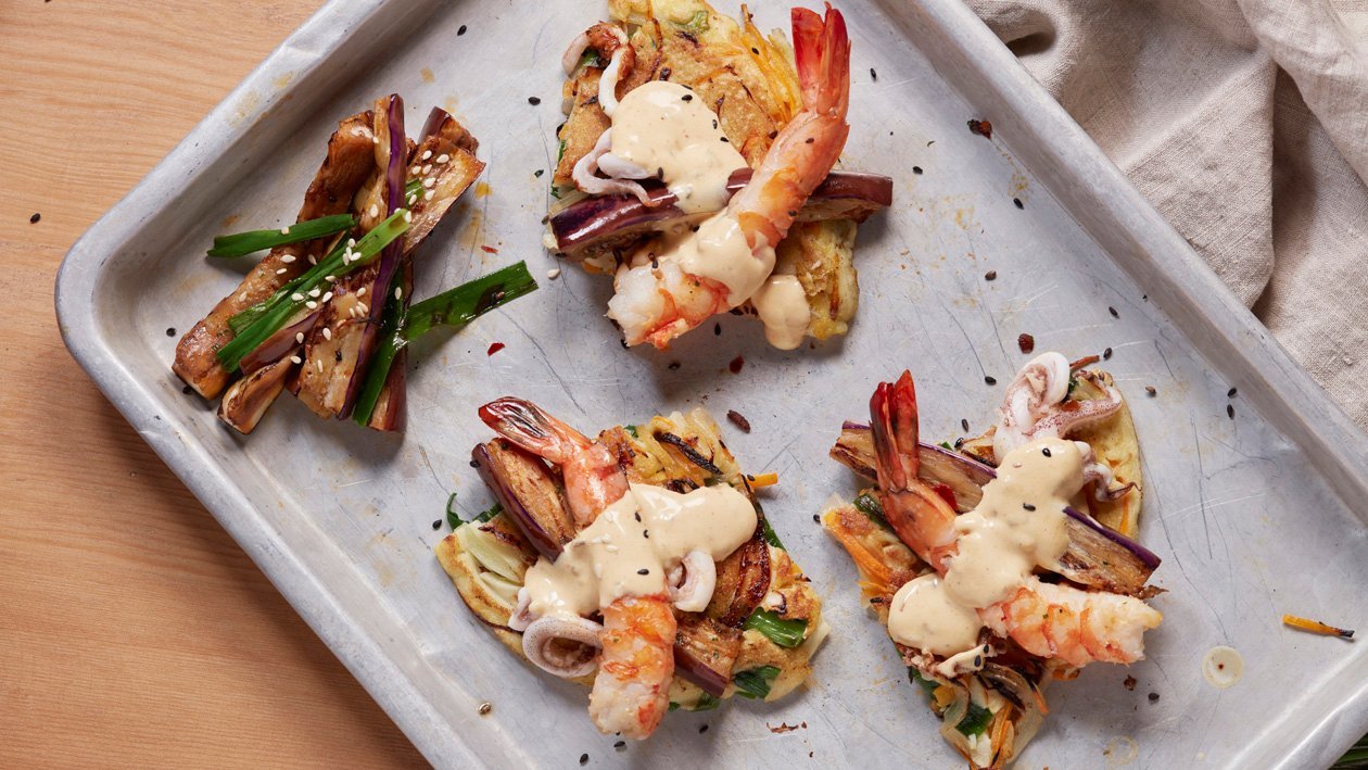 海鲜香葱饼佐海皇荷兰酱